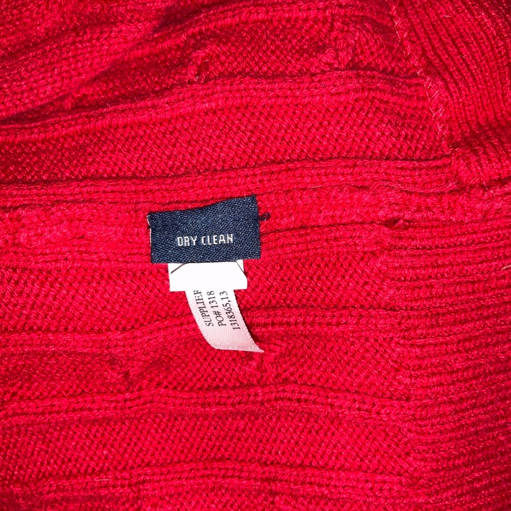 Chaps Bold Red Knit Pullover - Picture 6 of 8